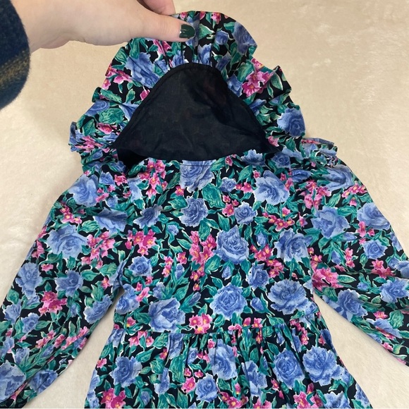Vintage The Children’s Hour floral prairie dress cottagecore bib collar sz 2t - Picture 5 of 9